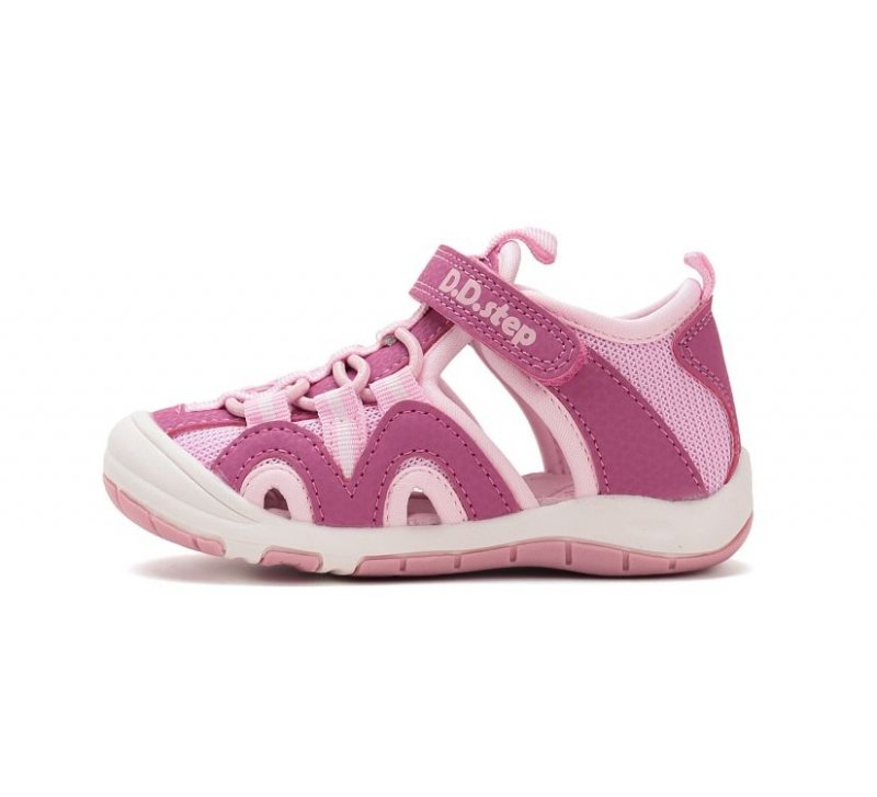 Sandał zabudowany D.D.STEP G065-51831DM Daisy Pink na rzep