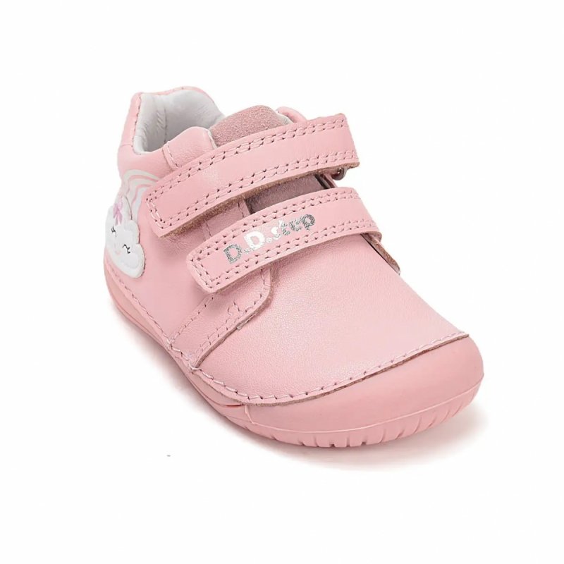 Trzewiki D.D.STEP BAREFOOT S070-61244 Baby Pink na rzepy