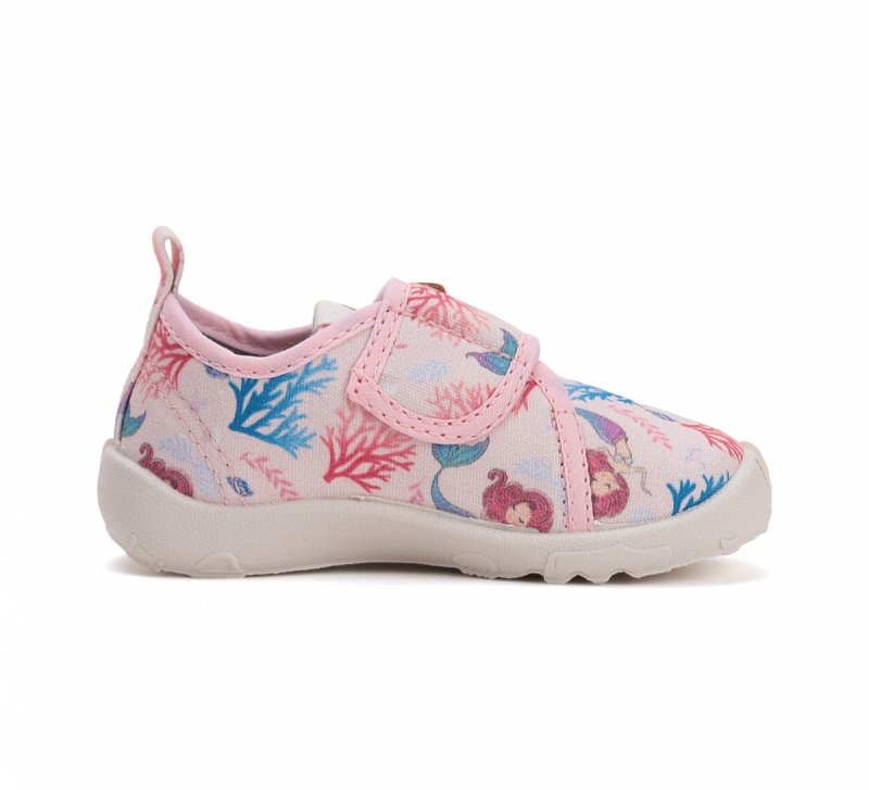 Tenisówki D.D.STEP BAREFOOT C086-51499A BABY PINK na rzepy