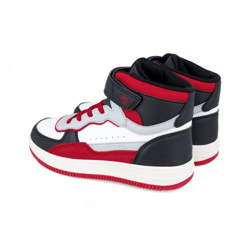 Garvalin 241521-B051 biało-czarne sneakersy  na rzep