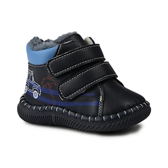 APAWWA FD121 NAVY Trzewiki ocieplane niechodki na rzepy