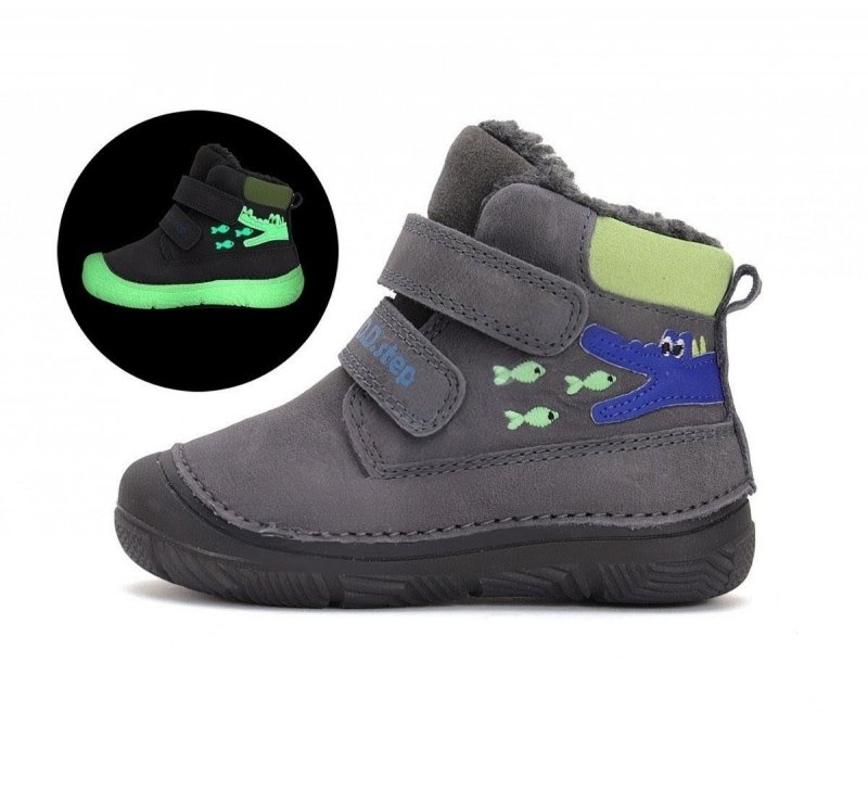 Trzewiki D.D.STEP W082-52462 Dark grey na rzepy