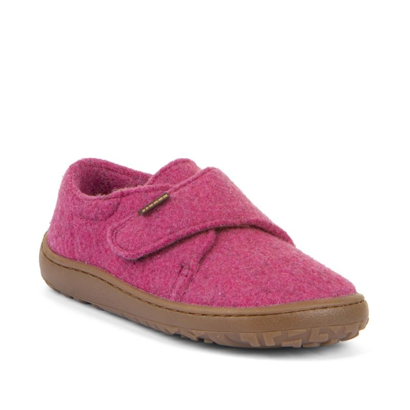 FRODDO BAREFOOT WOOLY G1700420-9 Fuxia kapcie na rzep 