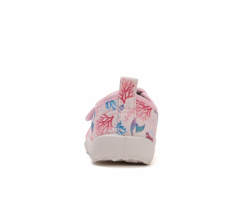 Tenisówki D.D.STEP BAREFOOT C086-51499A BABY PINK na rzepy