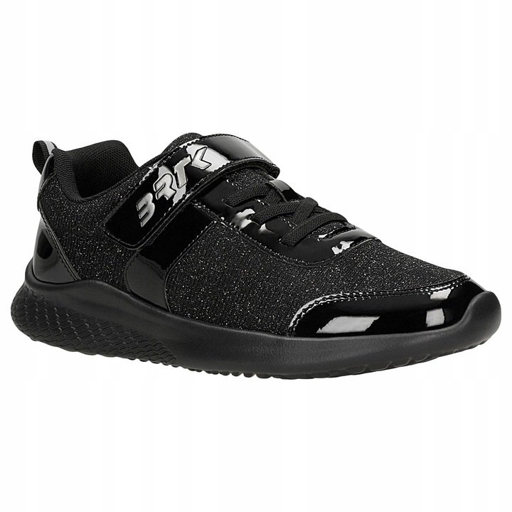 BARTEK 8700410 buty sportowe CZARNE błyszczące na rzep