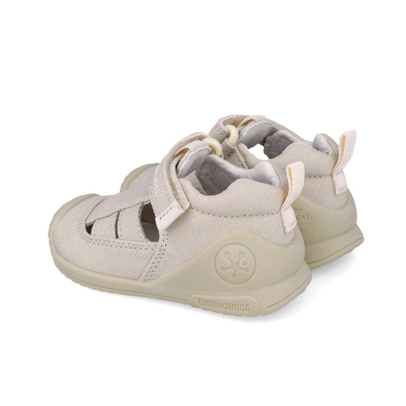 BIOMECANICS 252174-B103 BEIGE sandał tekstylny rzep