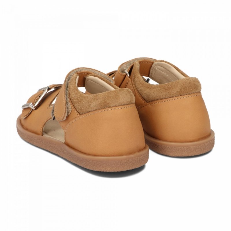 AMEKO Sandałki chłopięce BRACE - CARAMEL na rzep