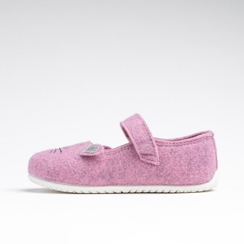 Wojtyłko 3P25098R kapcie dziewczęce filcowe na rzep