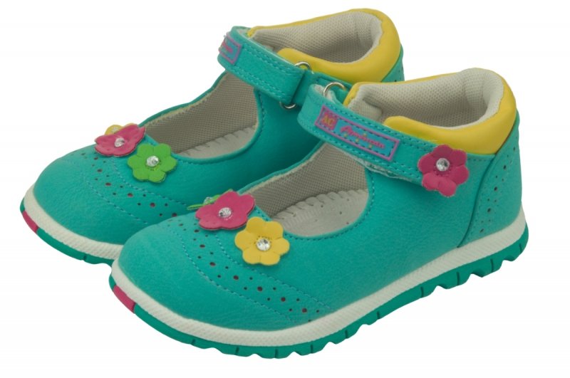 Balerinki AMERICAN CLUB 85939 LAKE BLUE na rzep