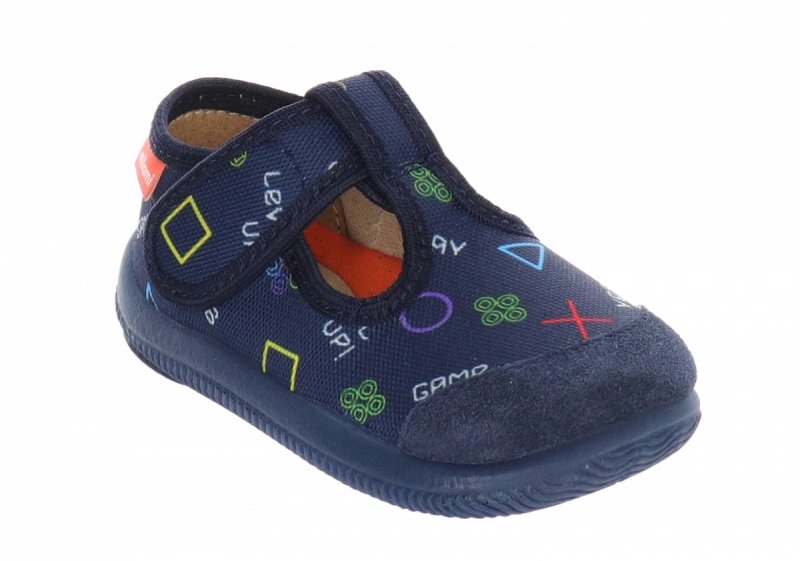 MILAMI 226 BR-2 BLUE kapcie chłopięce na rzepy 