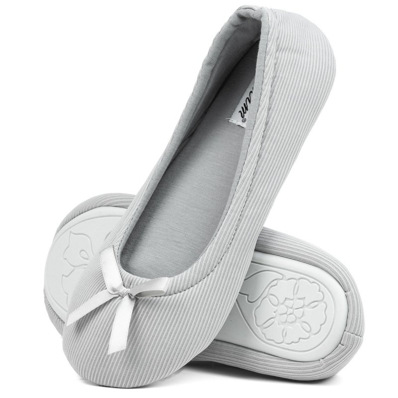 AXIM 7P24077 SZARE kapcie balerinki damskie 