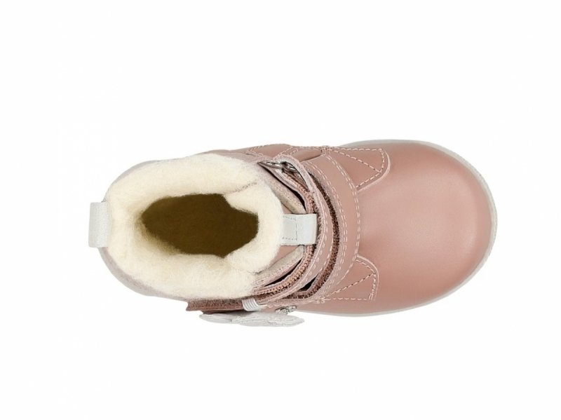 Trzewiki BARTEK 8400855 ocieplane różowe na rzepy