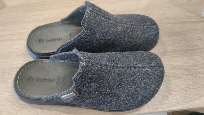 Inblu VE-10 SZARE filcowe kapcie domowe męskie 
