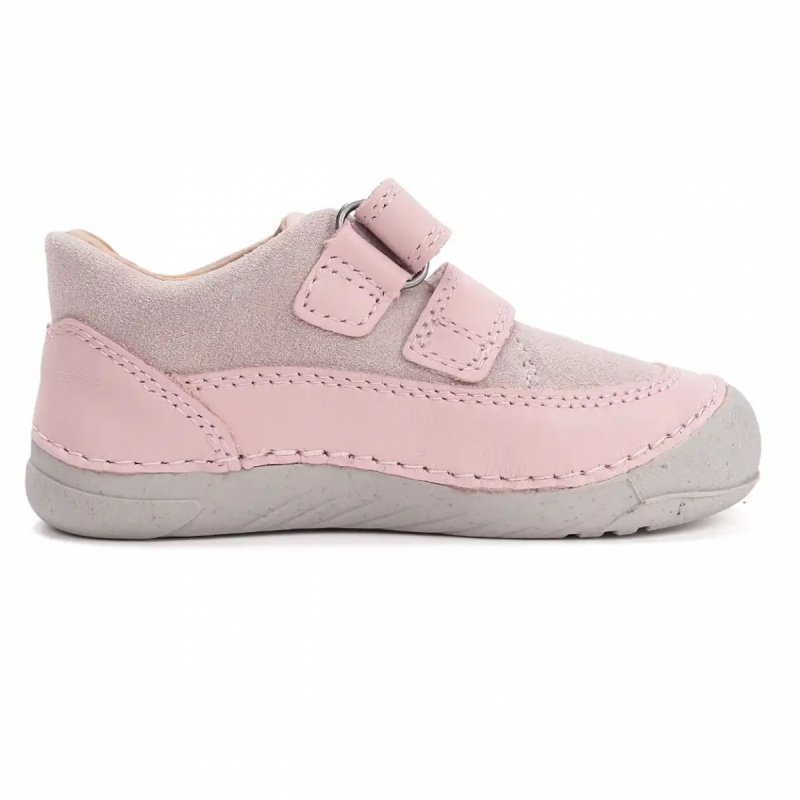 Trzewiki D.D.STEP BAREFOOT S108-61210CL Baby Pink na rzepy