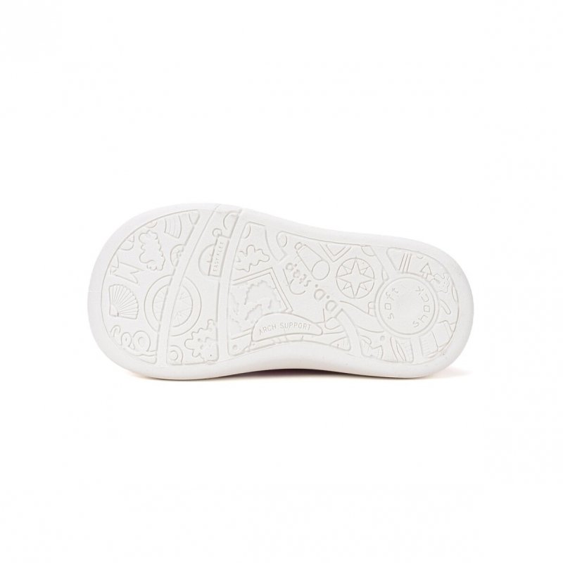 BAREFOOT Buty sportowe D.D.STEP F100-61859L CREAM na rzepy