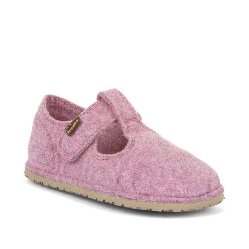 FRODDO BAREFOOT FLEXY WOOLY G1700378-7 PINK kapcie na rzep 