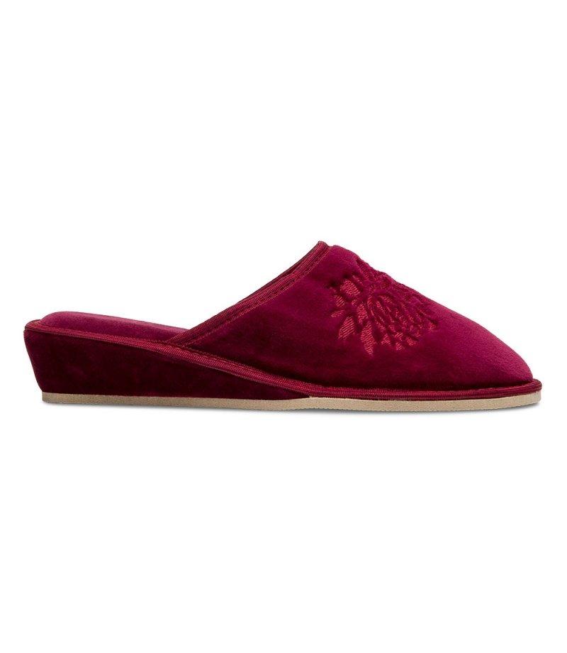 METEOR Natural Style 030 AGA pantofle domowe koturn - bordo