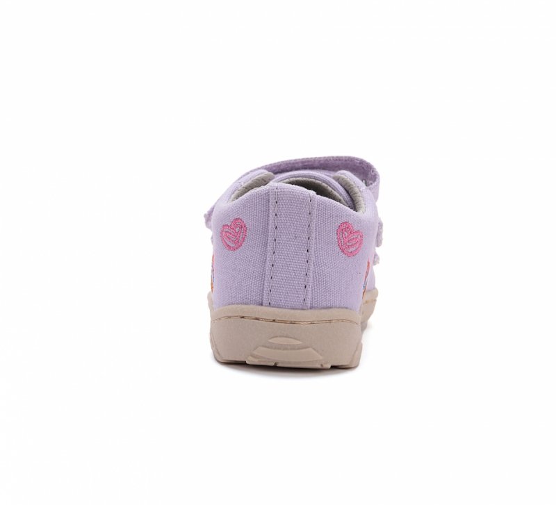 Tenisówki D.D.STEP BAREFOOT C077-51663B MAUVE na rzepy