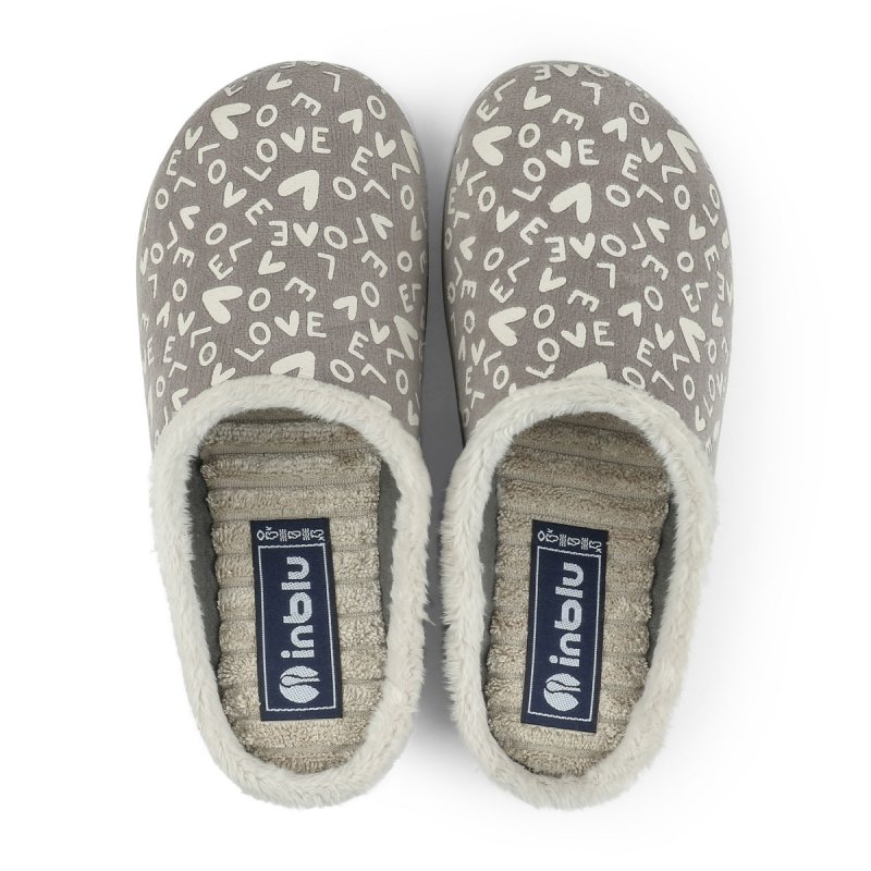 Inblu ET-32 kapcie damskie beżowe - LOVE