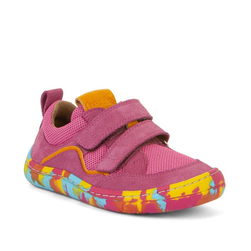 Półbuty FRODDO G3130261 FUXIA barefoot  dziewczęce na rzepy