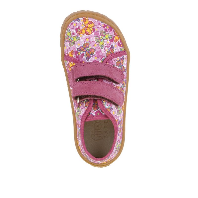 FRODDO BAREFOOT G1700440-11 FUXIA/PINK kapcie dziewczęce na rzepy