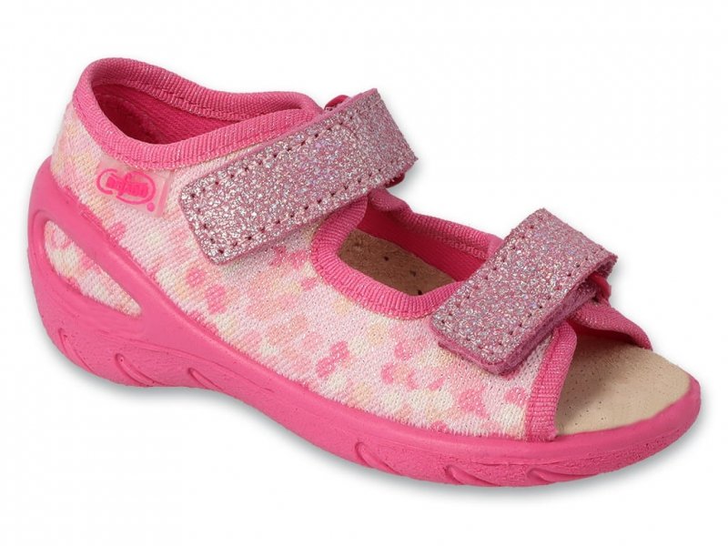 Befado 063X015 SUNNY różowe sandałki dziewczęce na rzepy