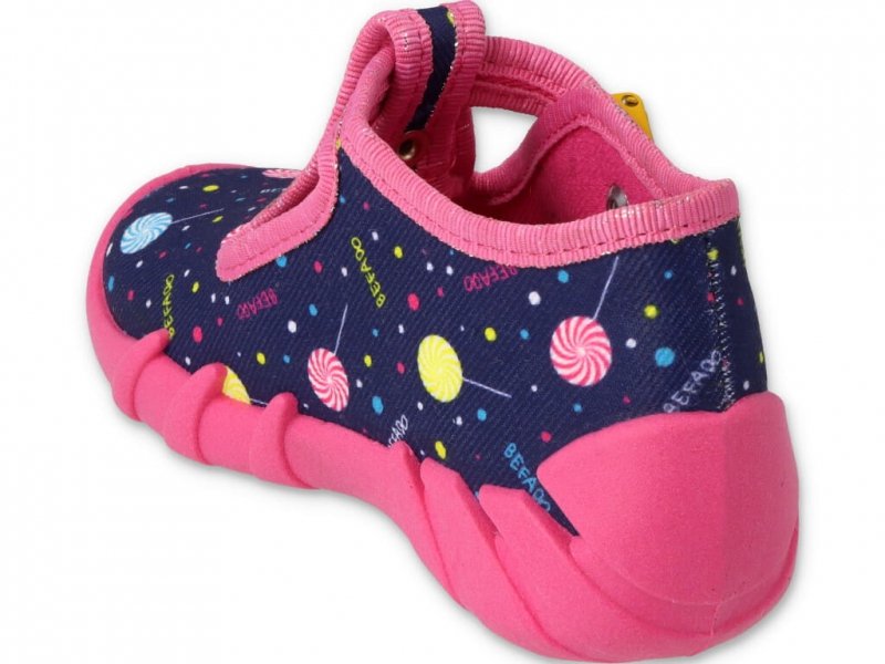 Befado 110N471 SPEEDY kapcie granatowe na zapinki 