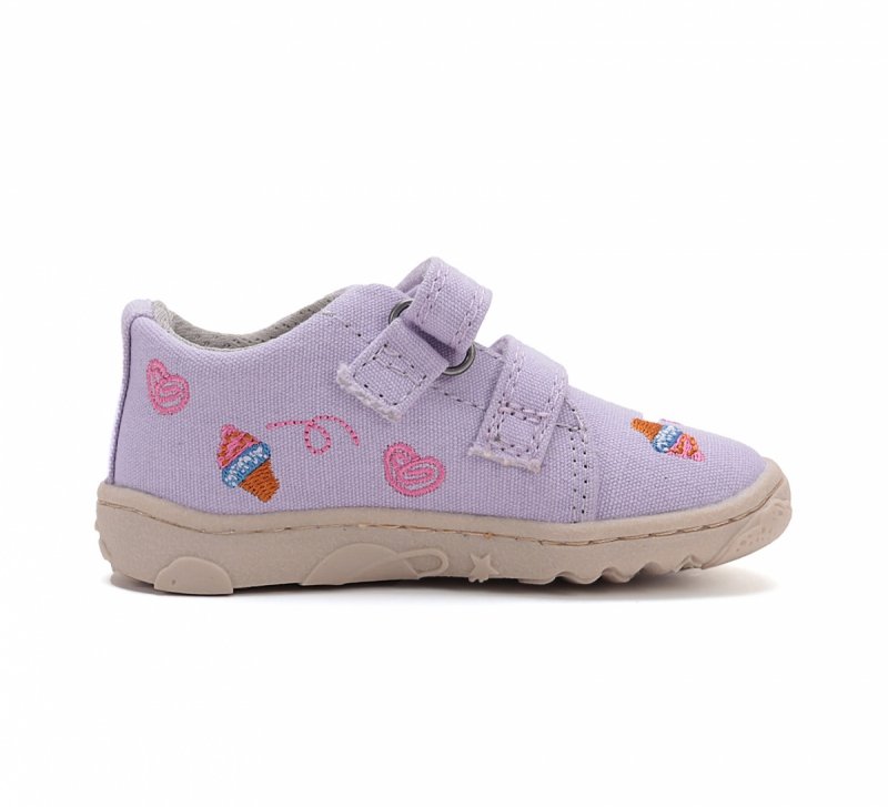Tenisówki D.D.STEP BAREFOOT C077-51663BM MAUVE na rzepy