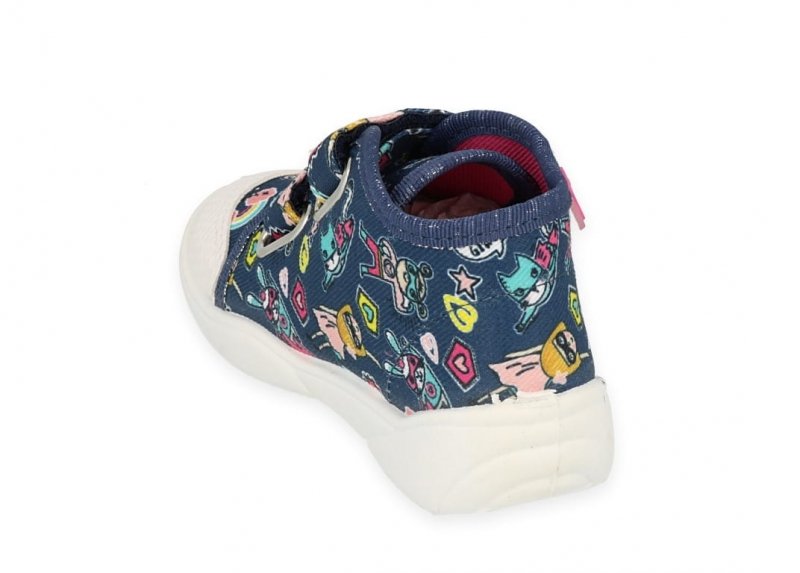 Befado 212P080 MAXI trampki granatowe na rzepy