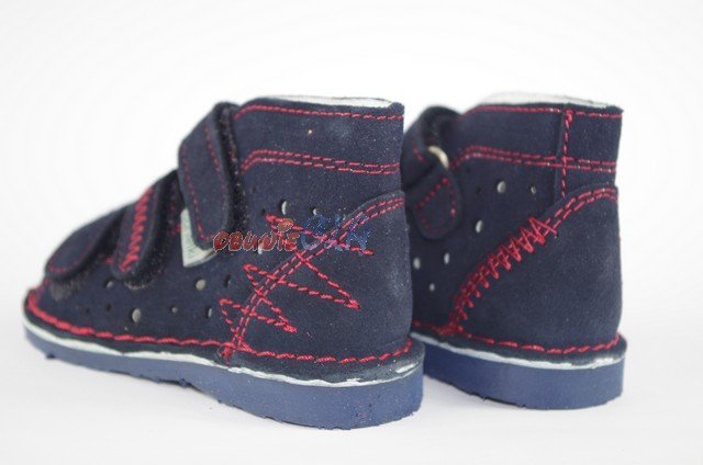 Sandałki Danielki profilaktyczne T215 granat czerwony