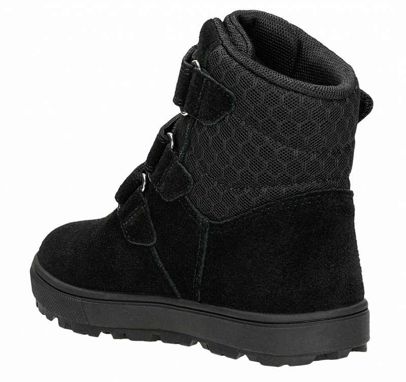 BARTEK 8630881 trzewiki zimowe czarne chłopięce na rzepy 