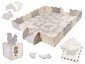 Mata edukacyjna piankowa puzzle szara ecru 36 elementów 150x150cm 