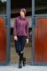 Bluza damska ZIP-HOOD Heritage 23/24 - Eskadron - cassis