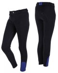 Bryczesy młodzieżowe z silikonowym pełnym lejem ANTI-SLIP - QHP - black