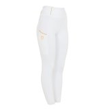 Legginsy damskie Classic Slim Fit Full Grip - EQUESTRO - white