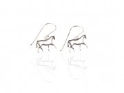 Kolczyki wiszące Obrys konia - Wróbel
