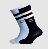 Podkolanówki jeździeckie Stripes 2-pak - Kentucky - navy/light blue