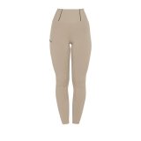 Legginsy damskie Classic Slim Fit Full Grip - EQUESTRO - oxford tan 
