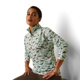 Bluzka damska SUNSTOPPER 2.0 - Ariat - aqua foam herd print