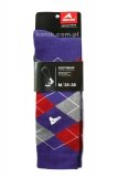 Podkolanówki CHEQUERED - EURO-STAR - royal blue/lipstick
