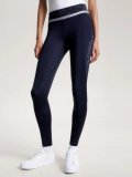 Legginsy damskie TAMPA HIGH WAISTED - Tommy Hilfiger Equestrian - desert sky