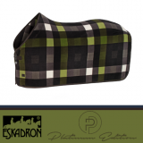 Derka polarowa FLEECE CHECK Platinum 2024 - Eskadron - teak brown/white/moss green
