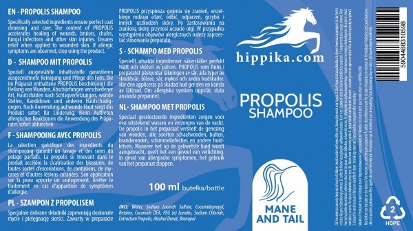 Szampon łagodzący z propolisem 100ml - HIPPIKA.COM
