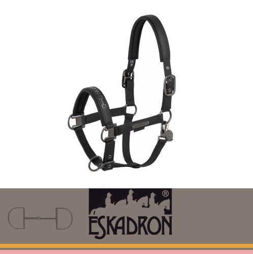 Kantar FAUX LEATHER DOUBLE PIN P Platinum 2025 - Eskadron - black