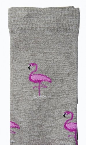 Podkolanówki jeździeckie FLAMINGO  - Comodo - szary melanż
