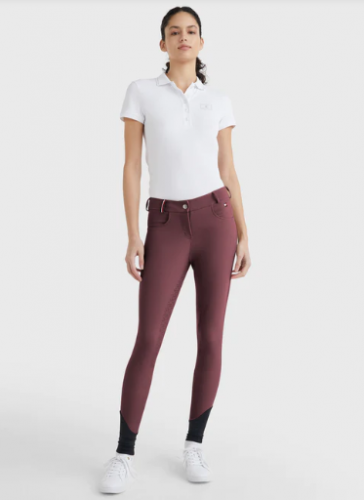 Bryczesy damskie CLASSIC - Tommy Hilfiger Equestrian - deep burgundy