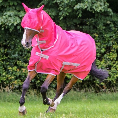 Derka siatkowa z kołnierzem FREEDOM - Bucas - hot pink