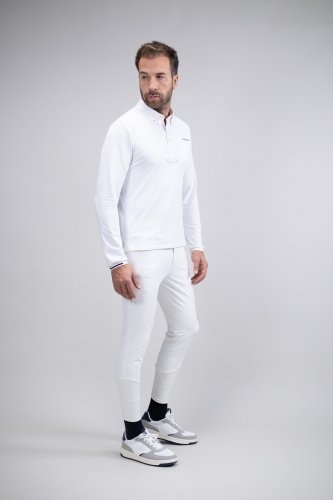 Koszulka konkursowa męska PIANO POLO ML - Harcour - white 