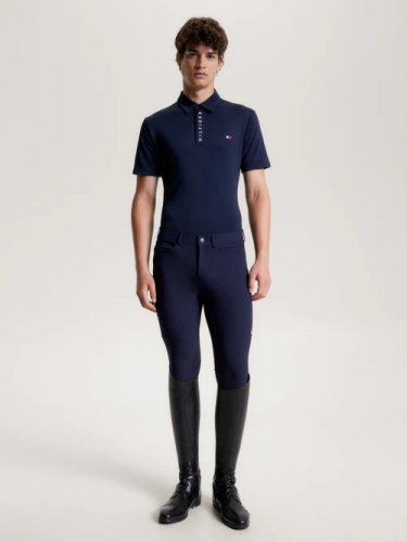 Koszulka polo męska HARLEM LOGO - Tommy Hilfiger Equestrian -  desert sky