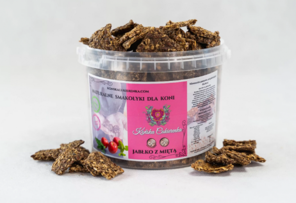 Naturalne ciasteczka 1,2L - Końska Cukierenka - jabłko z miętą
